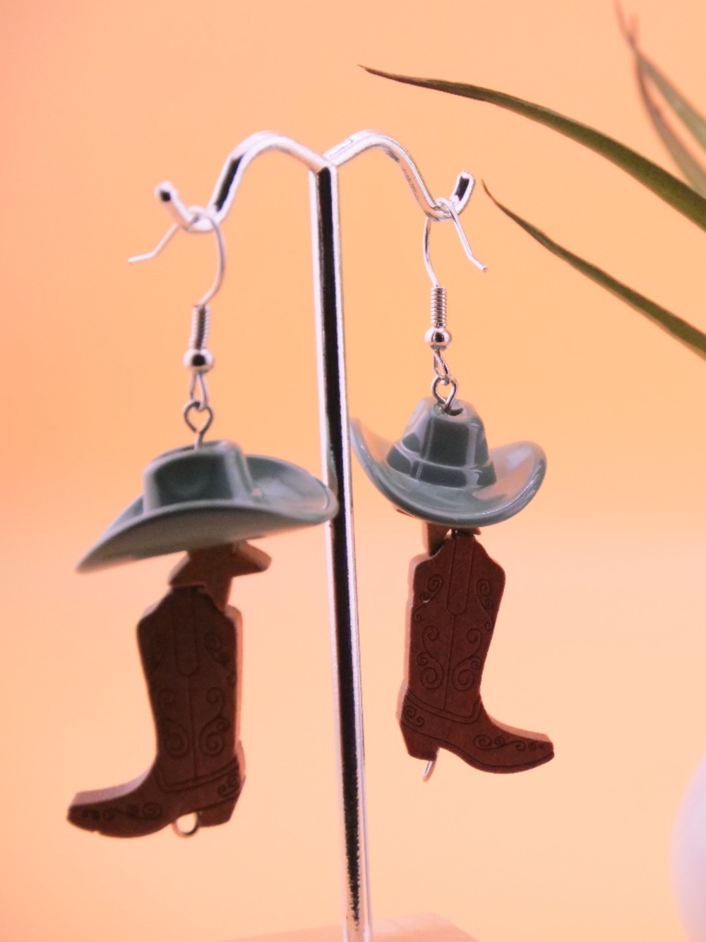 Cowgirl Couture Earrings | Western Hat & Boot Earrings | Handmade Rodeo Jewelry